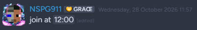 join at 12pm, it's 11:57am at time of send