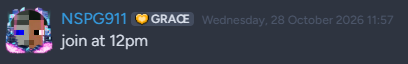 join at 12pm, it's 11:57am at time of send